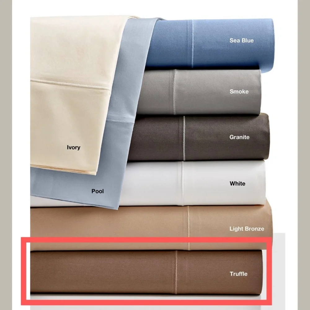 NIB Hotel Collection‎ 525 TC Twin Sheet Set Truffle